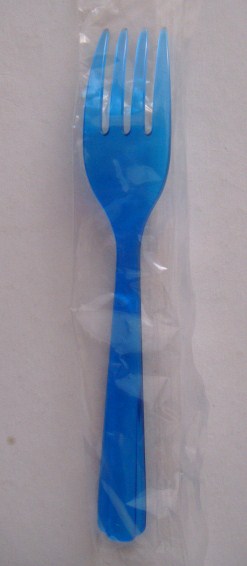 Fork - Heavy Weight - Translucent Blue - Individually Wrapped