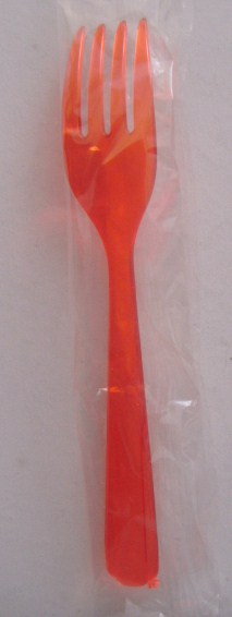 Fork - Heavy Weight - Translucent Red - Individually Wrapped